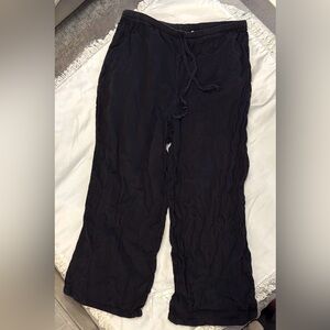 J. Jill Black Linen-Cotton Pants